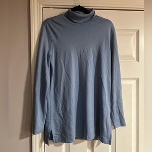 Blue Lands End Turtleneck Sweater - M